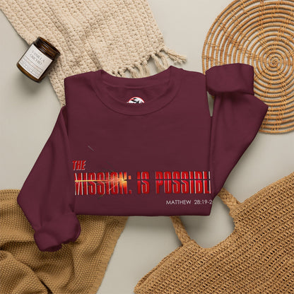 "The Mission is Possible" Motivational Crewneck Sweatshirt