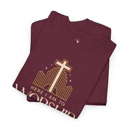 Here I am to Worship Unisex Heavy Cotton Tee