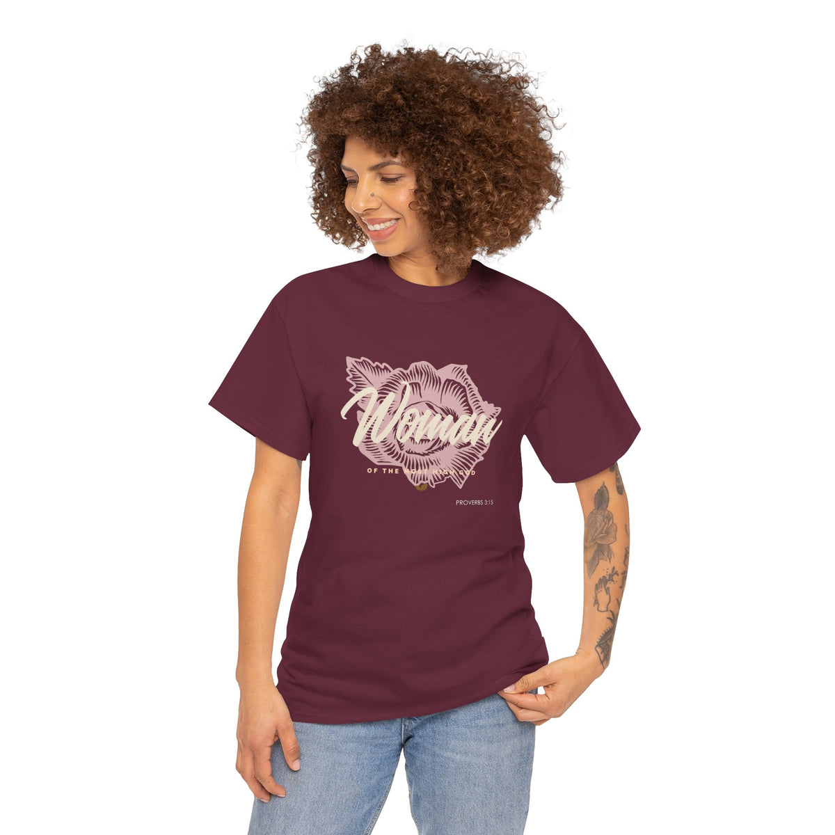 Woman of the Most High God Women's Heavy Cotton Tee