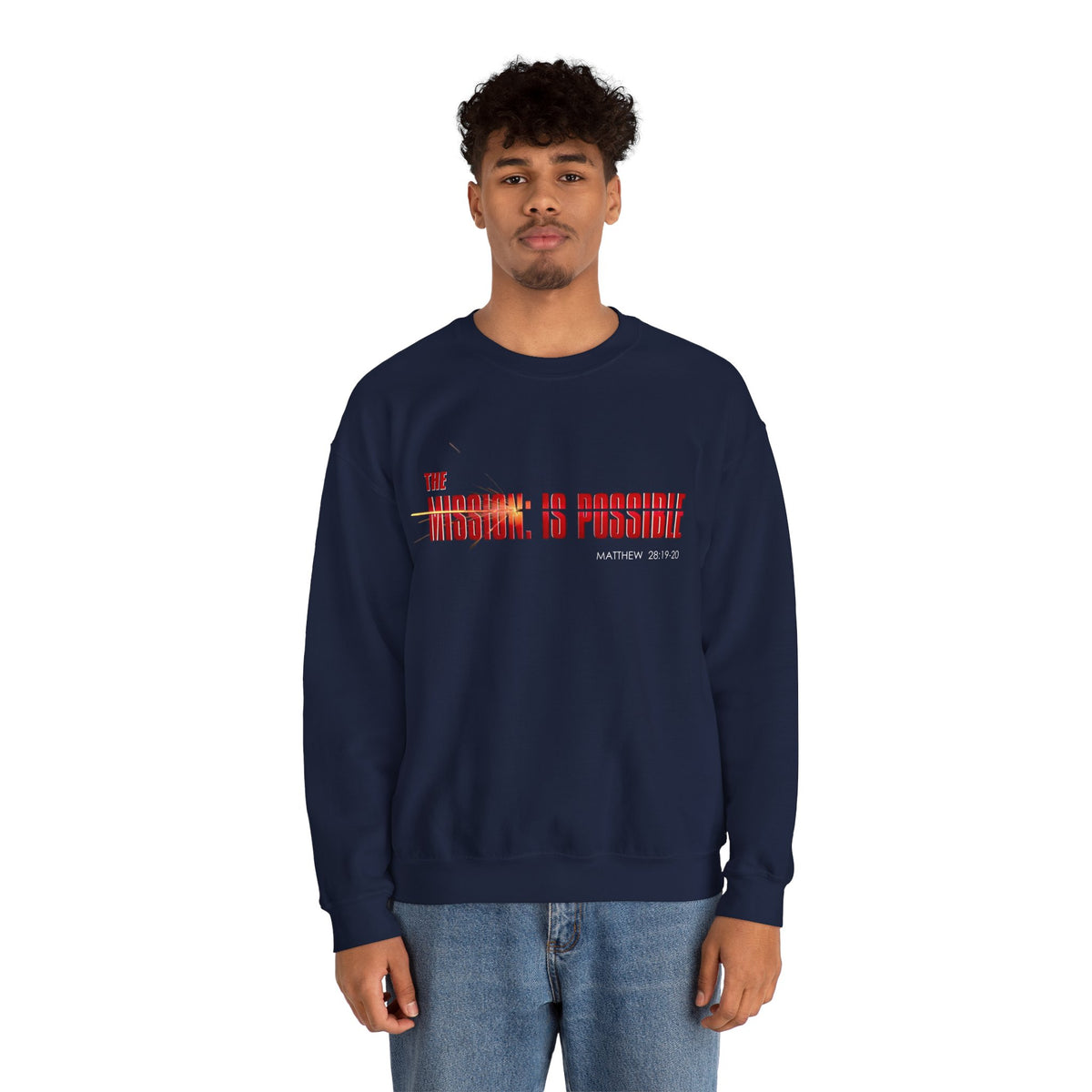 "The Mission is Possible" Motivational Crewneck Sweatshirt
