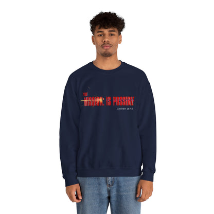 "The Mission is Possible" Motivational Crewneck Sweatshirt