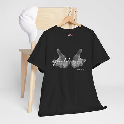 "Your Help Is Here" Women's Crewneck Graphic T-Shirt