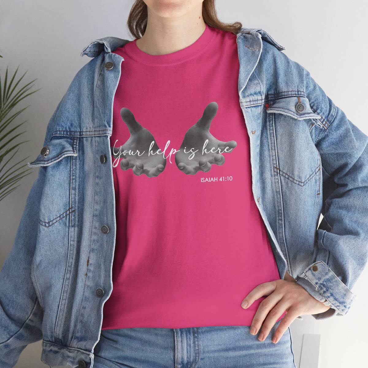 "Your Help Is Here" Women's Crewneck Graphic T-Shirt