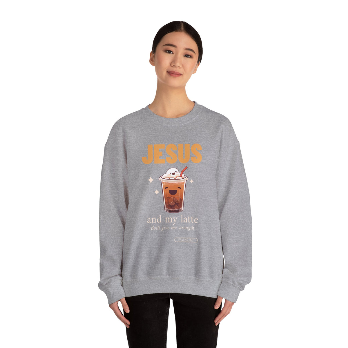 "Jesus and My Latte" Crewneck Sweatshirt