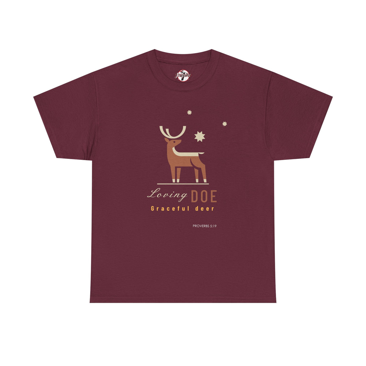 "Loving Doe Graceful Deer" Women's Inspirational Graphic T-Shirt