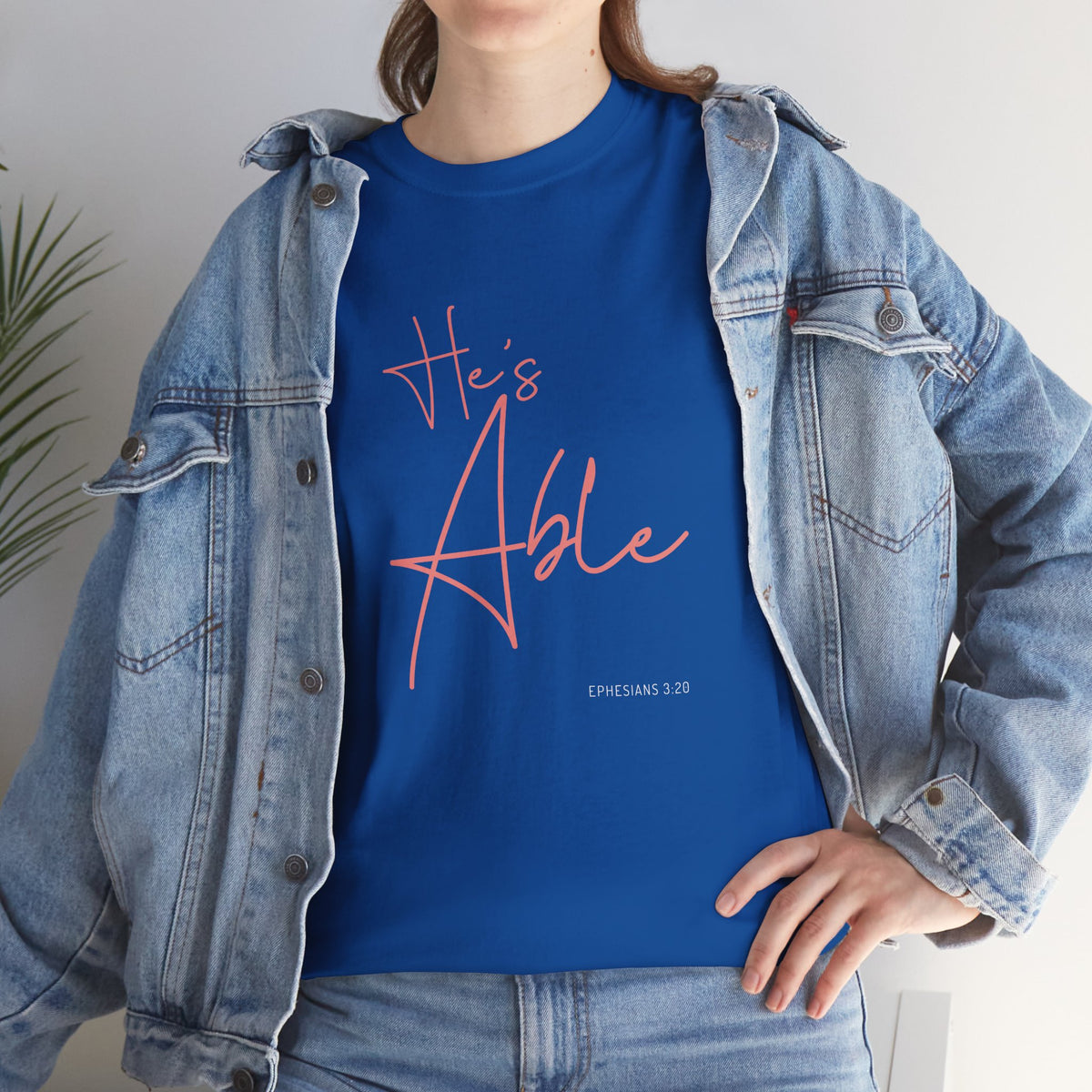 "He's Able" Women's Inspirational T-Shirt