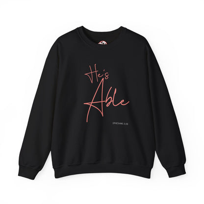 "He's Able" Women's Inspirational Crewneck Sweatshirt