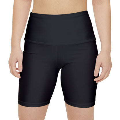 'Be Inspired' Side Script High-Waist Fitness Biker Shorts