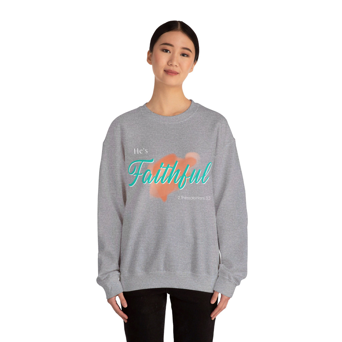 He's Faithful Unisex Heavy Blend™ Crewneck Sweatshirt