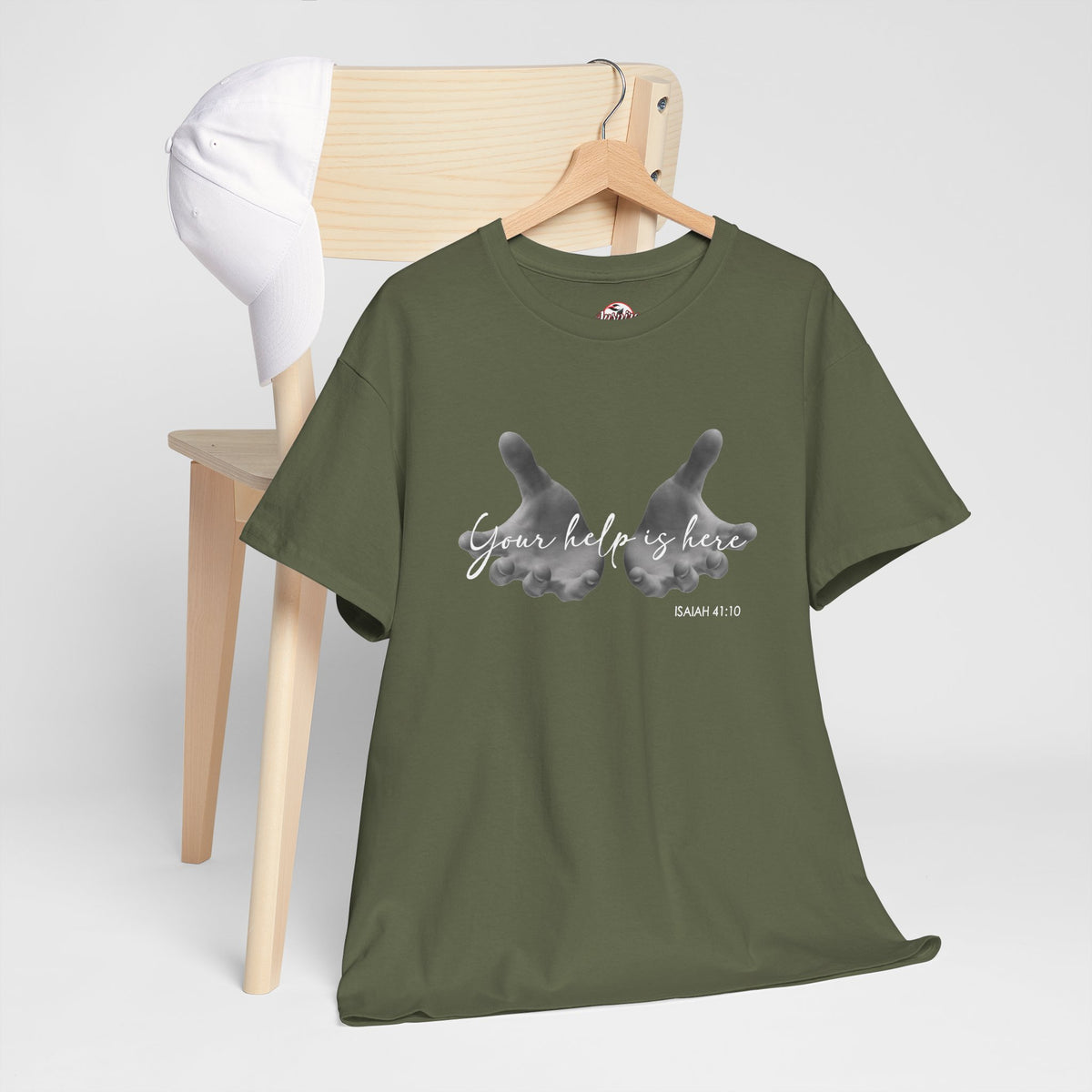 "Your Help Is Here" Women's Crewneck Graphic T-Shirt
