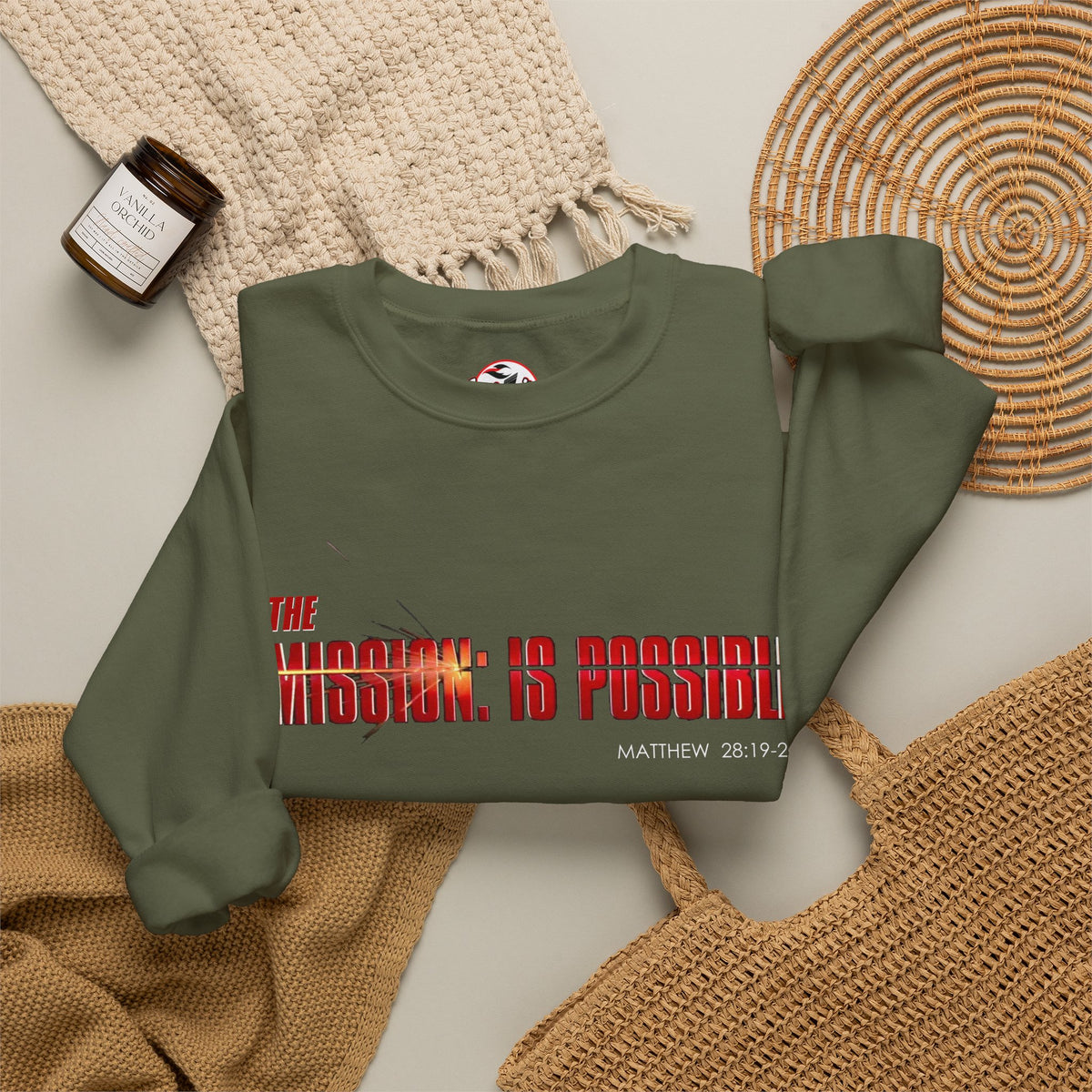 "The Mission is Possible" Motivational Crewneck Sweatshirt