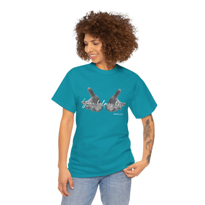 "Your Help Is Here" Women's Crewneck Graphic T-Shirt