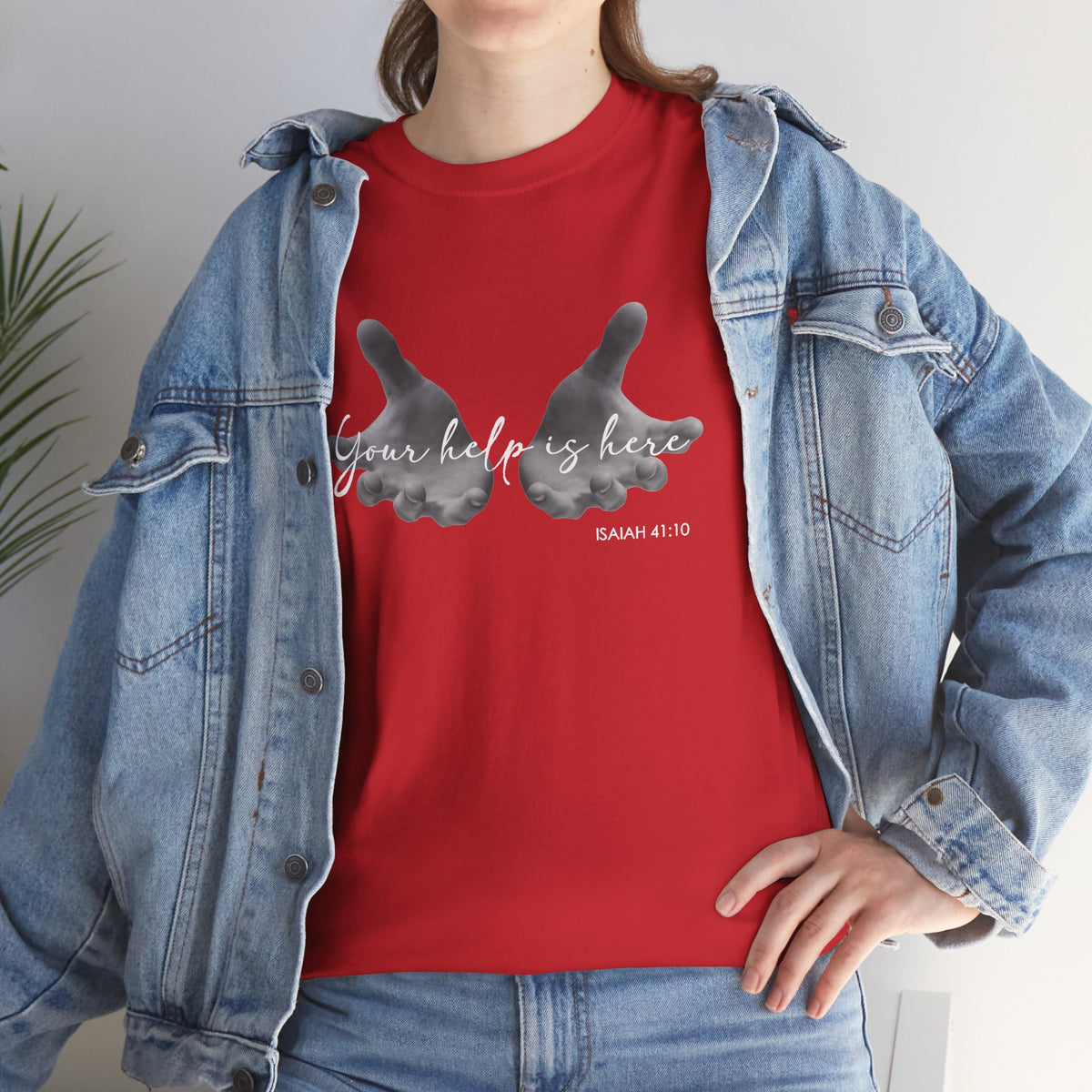 "Your Help Is Here" Women's Crewneck Graphic T-Shirt