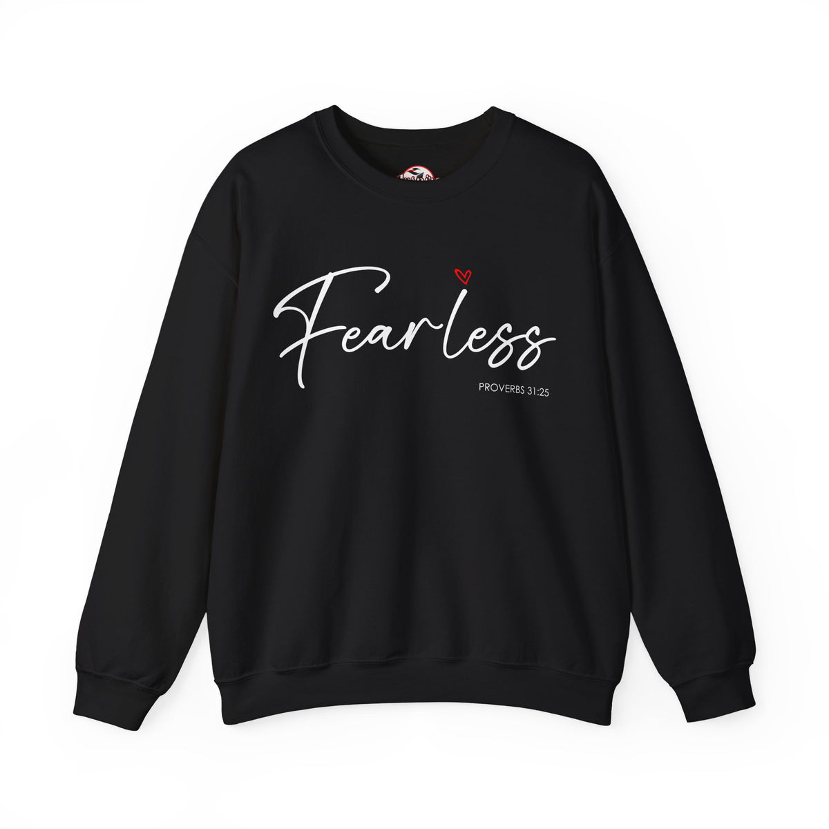"Fearless" Inspirational Crewneck Sweatshirt — (Proverbs 31)