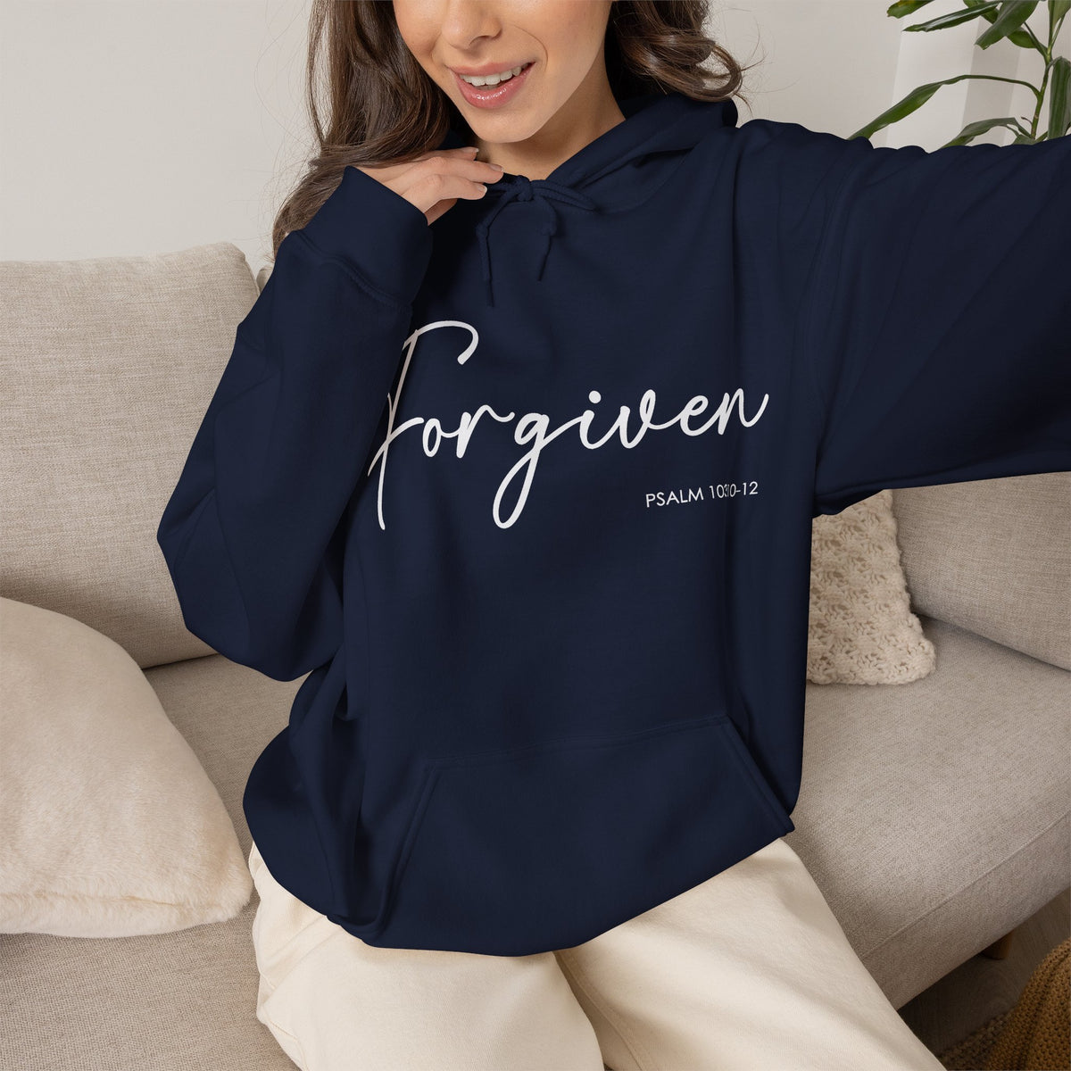 "Forgiven" Inspirational Pullover Hoodie