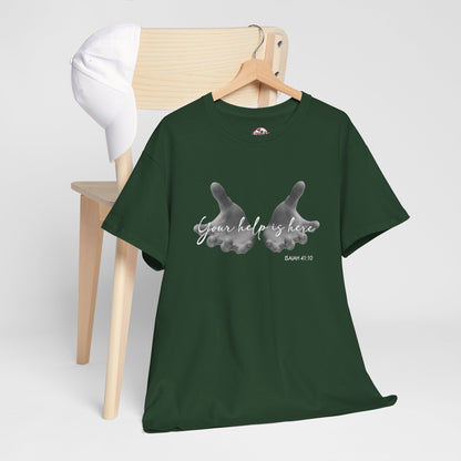 "Your Help Is Here" Women's Crewneck Graphic T-Shirt