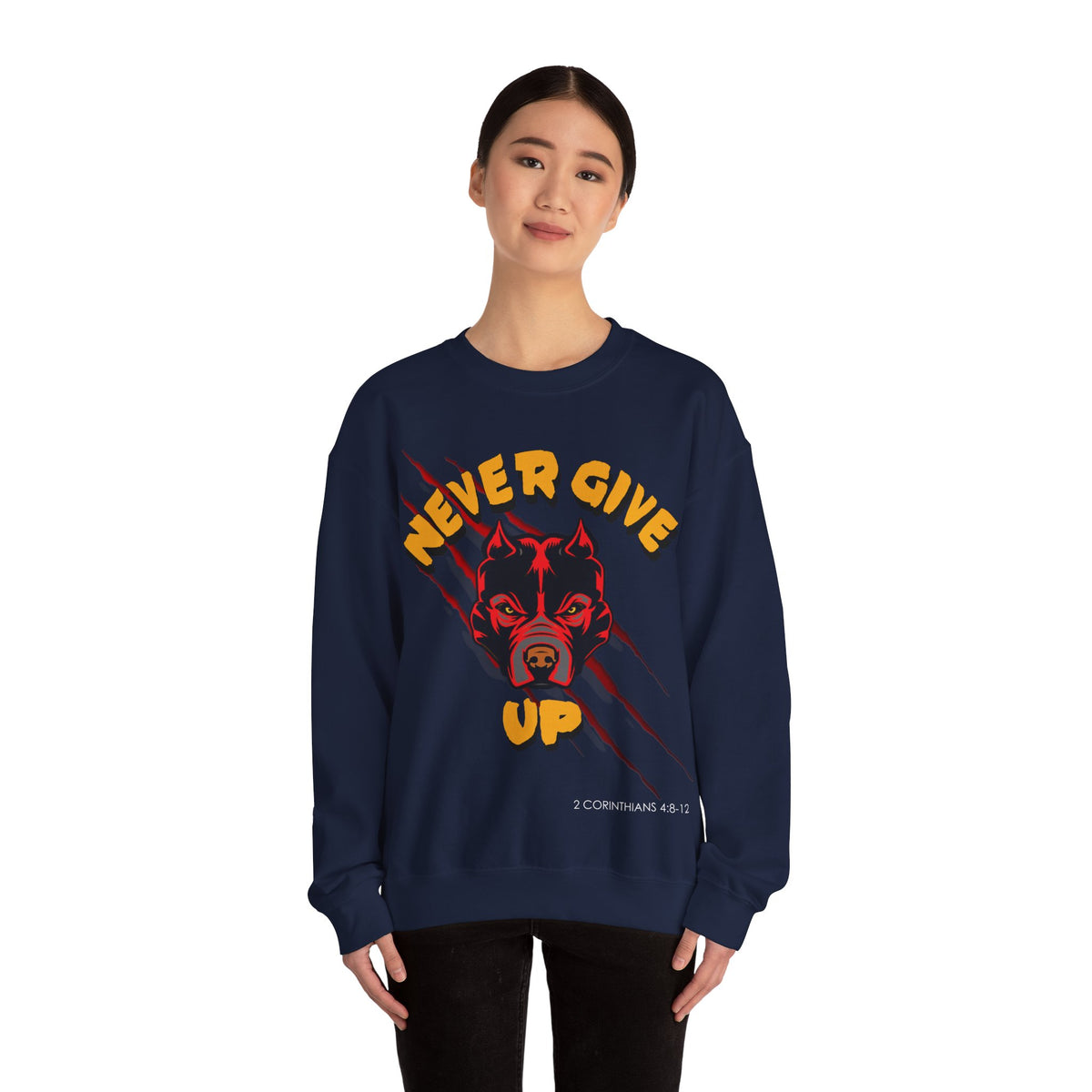 "Never Give Up" Crewneck Sweatshirt