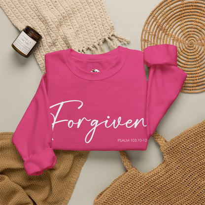 "Forgiven" Inspirational Pullover Crewneck Sweatshirt