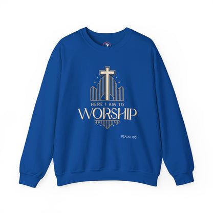 Here I Am To Worship Unisex Heavy Blend™ Crewneck Sweatshirt