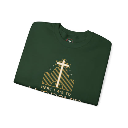 Here I Am To Worship Unisex Heavy Blend™ Crewneck Sweatshirt