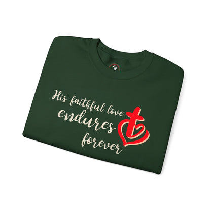 His Faithful Love Unisex Heavy Blend™ Crewneck Sweatshirt