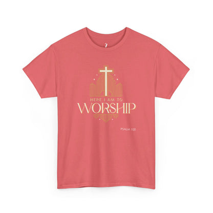 Here I am to Worship Unisex Heavy Cotton Tee