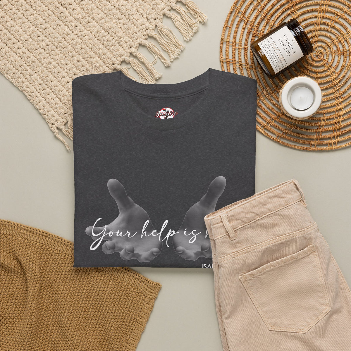 "Your Help Is Here" Women's Crewneck Graphic T-Shirt
