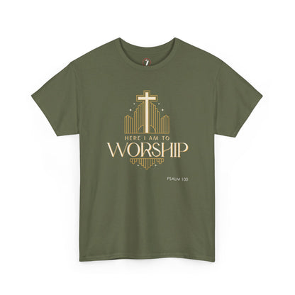 Here I am to Worship Unisex Heavy Cotton Tee