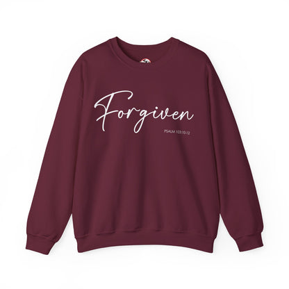 "Forgiven" Inspirational Pullover Crewneck Sweatshirt