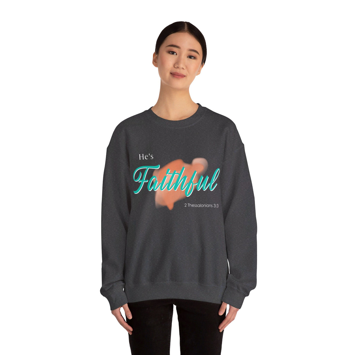 He's Faithful Unisex Heavy Blend™ Crewneck Sweatshirt