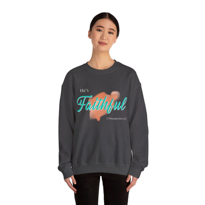 He's Faithful Unisex Heavy Blend™ Crewneck Sweatshirt