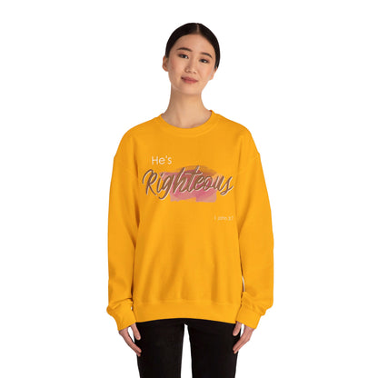 He's Righteous Unisex Heavy Blend™ Crewneck Sweatshirt
