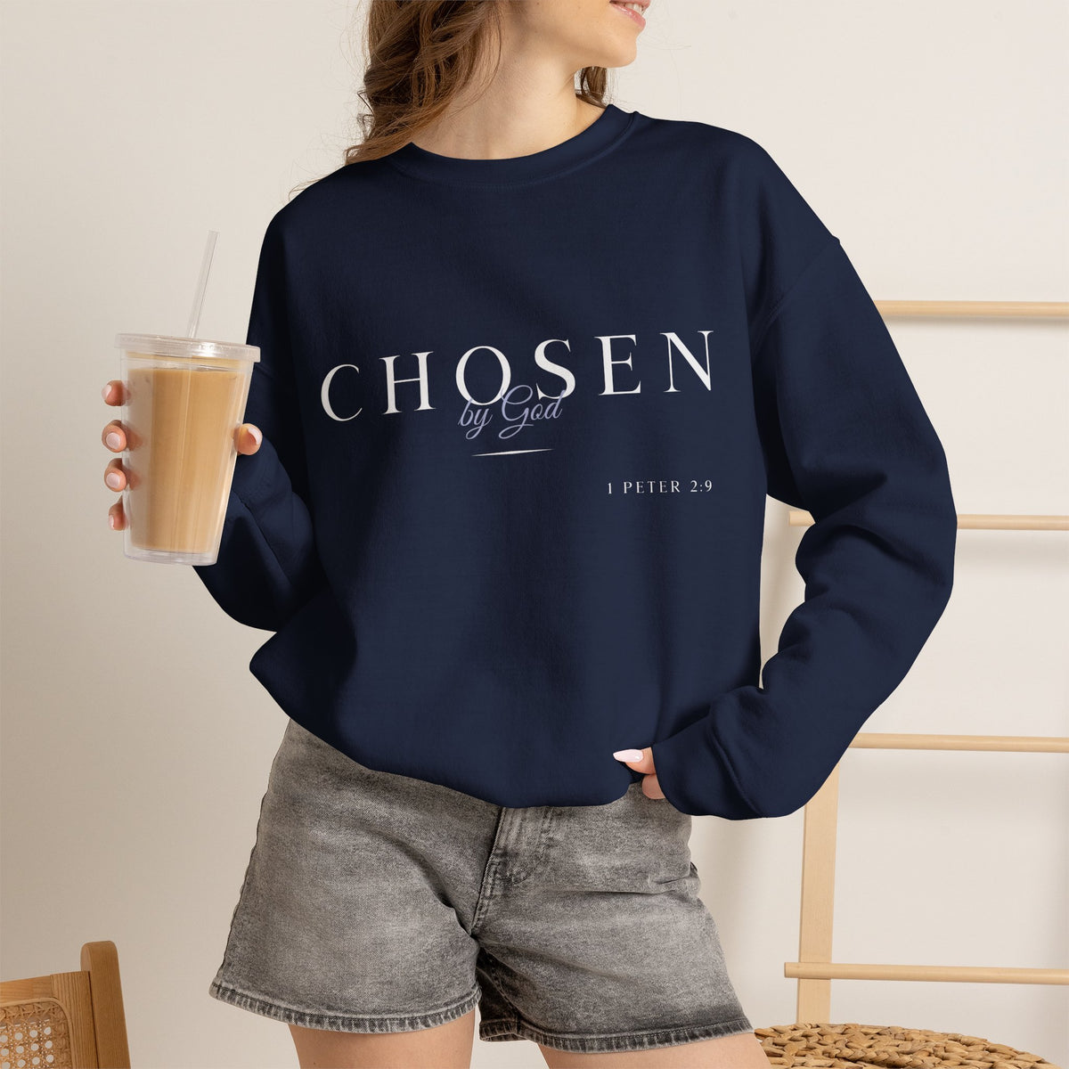 "Chosen by God" Inspirational Crewneck Sweatshirt