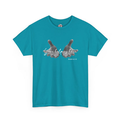 "Your Help Is Here" Women's Crewneck Graphic T-Shirt