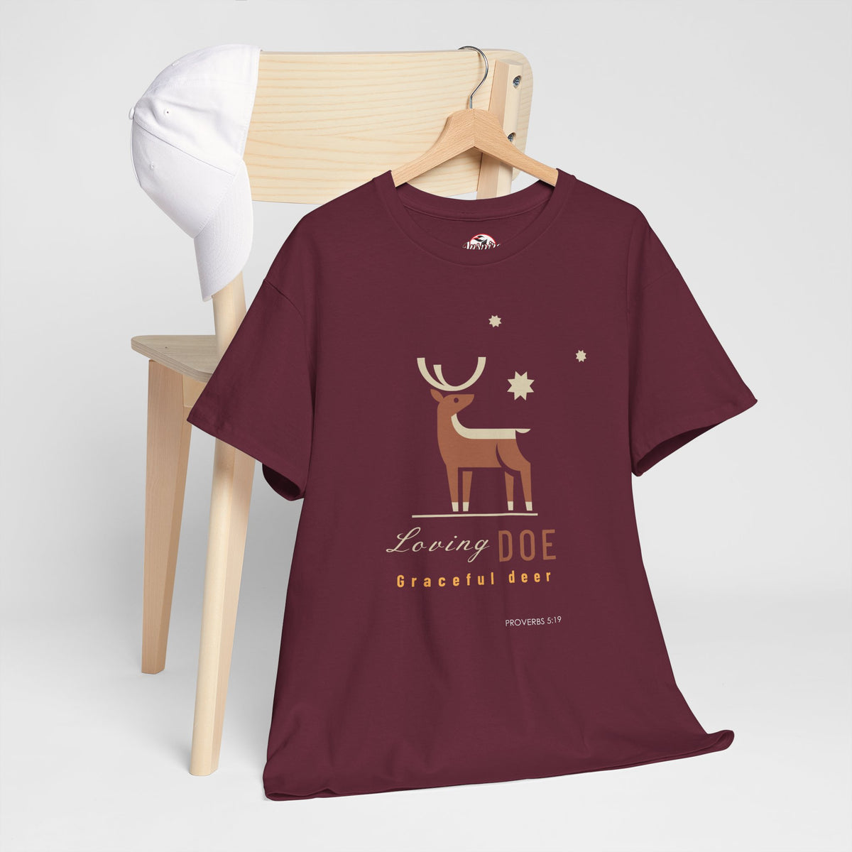 "Loving Doe Graceful Deer" Women's Inspirational Graphic T-Shirt