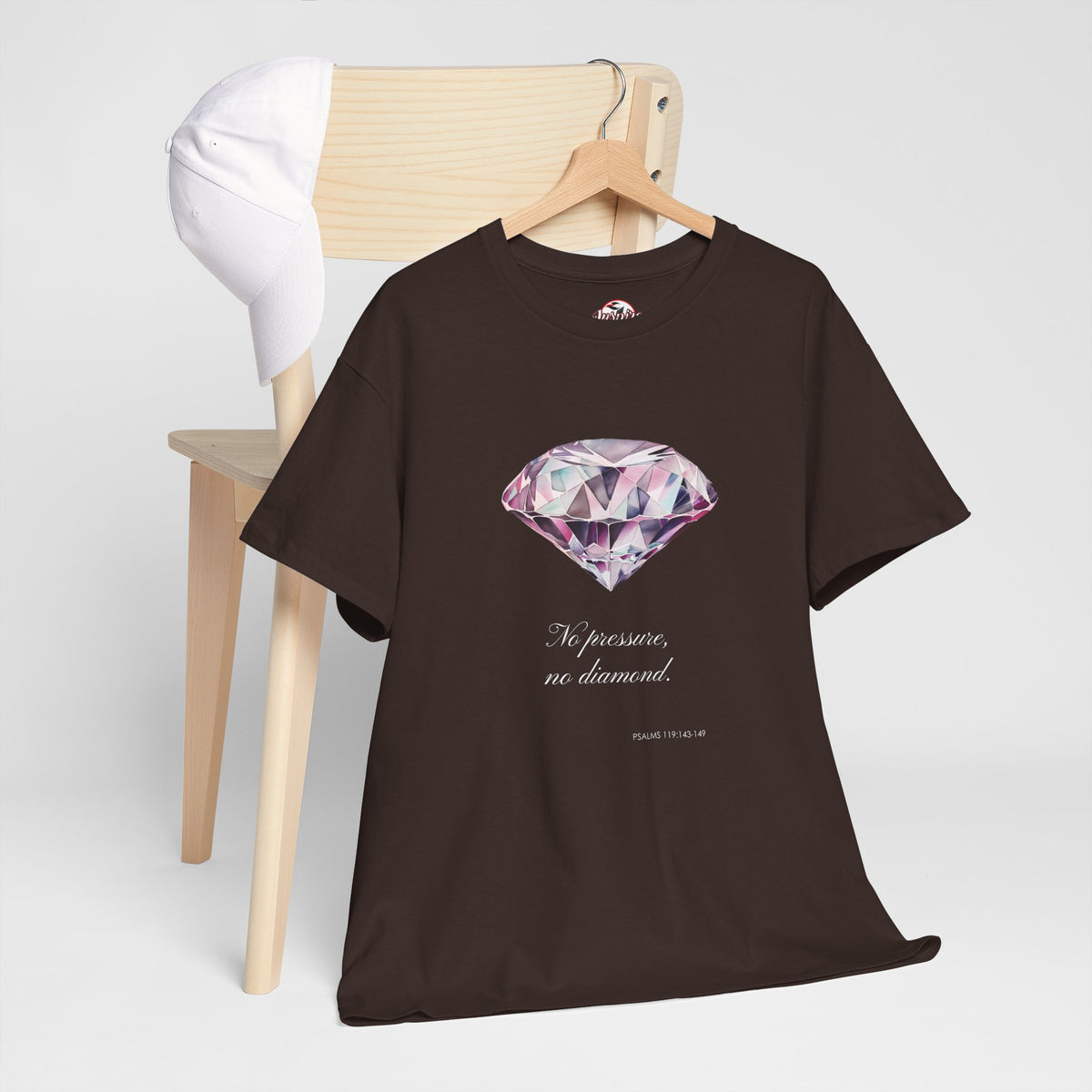 "No Pressure, No Diamond" Women's Inspirational Graphic T-Shirt