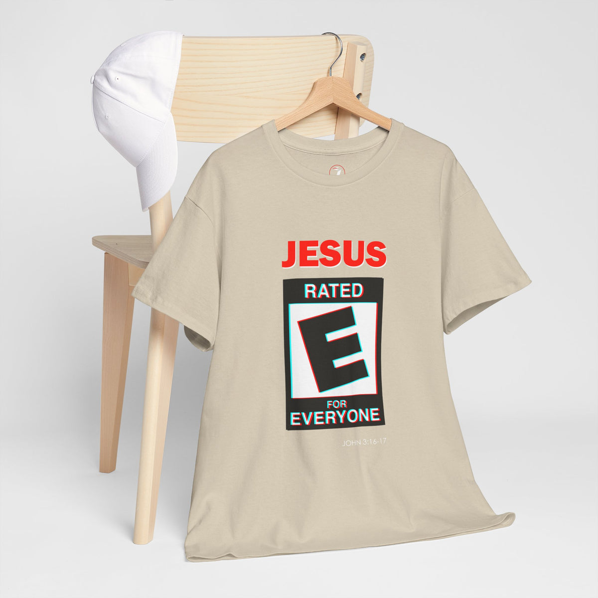 Jesus Rated E Unisex Heavy Cotton Tee Christian T-Shirt