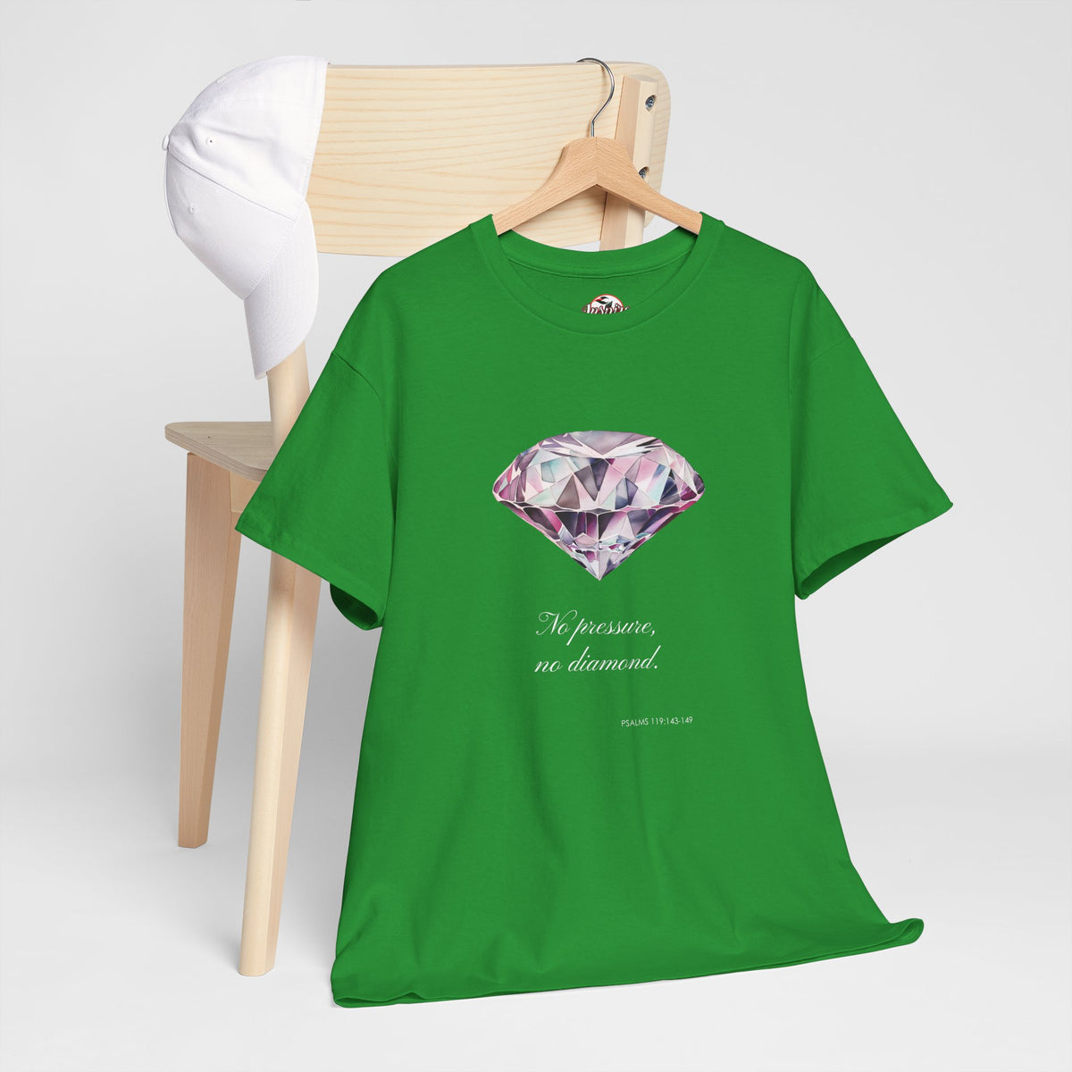 "No Pressure, No Diamond" Women's Inspirational Graphic T-Shirt