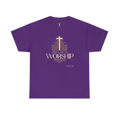 Here I am to Worship Unisex Heavy Cotton Tee