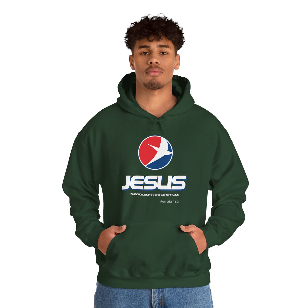 Jesus The Choice Logo Hoodie — Unisex Faith Pullover Hoodie