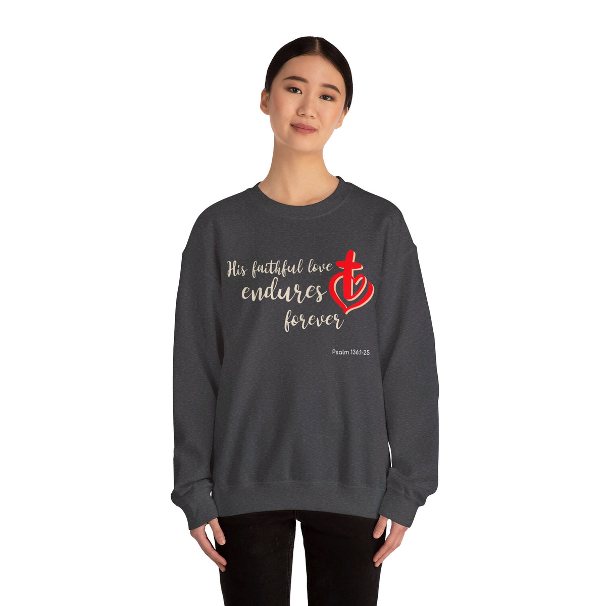His Faithful Love Unisex Heavy Blend™ Crewneck Sweatshirt