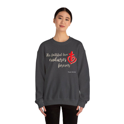 His Faithful Love Unisex Heavy Blend™ Crewneck Sweatshirt