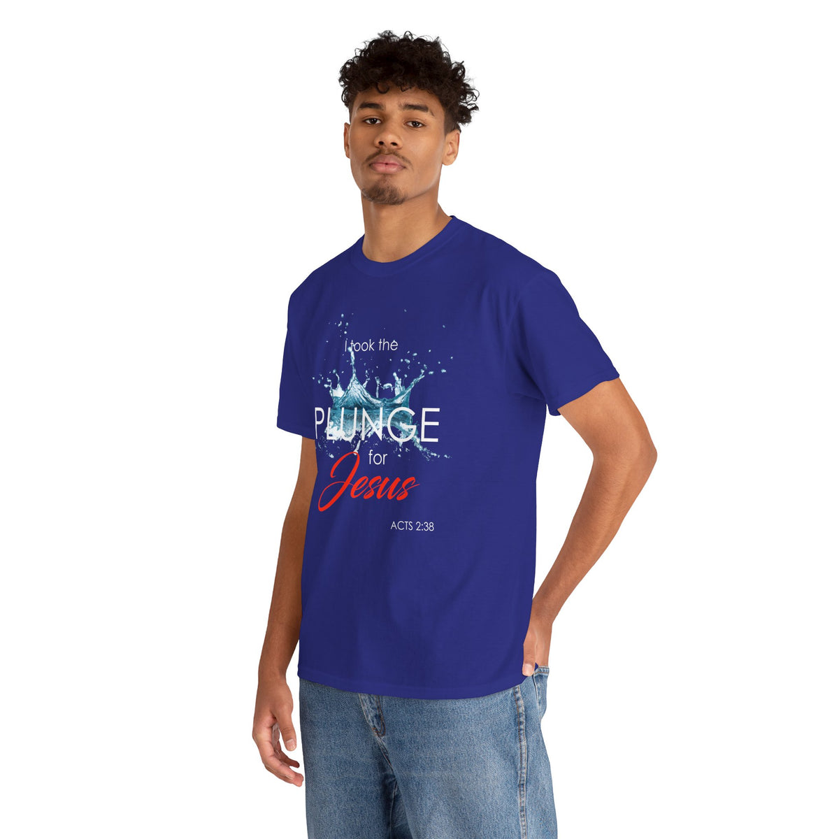 Plunge for Jesus Unisex Heavy Cotton Tee - Faith-Inspired Graphic Shirt
