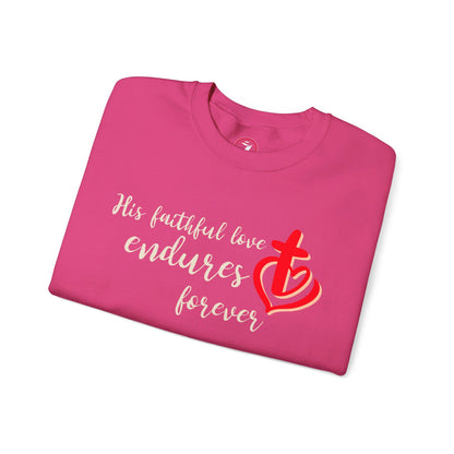 His Faithful Love Unisex Heavy Blend™ Crewneck Sweatshirt