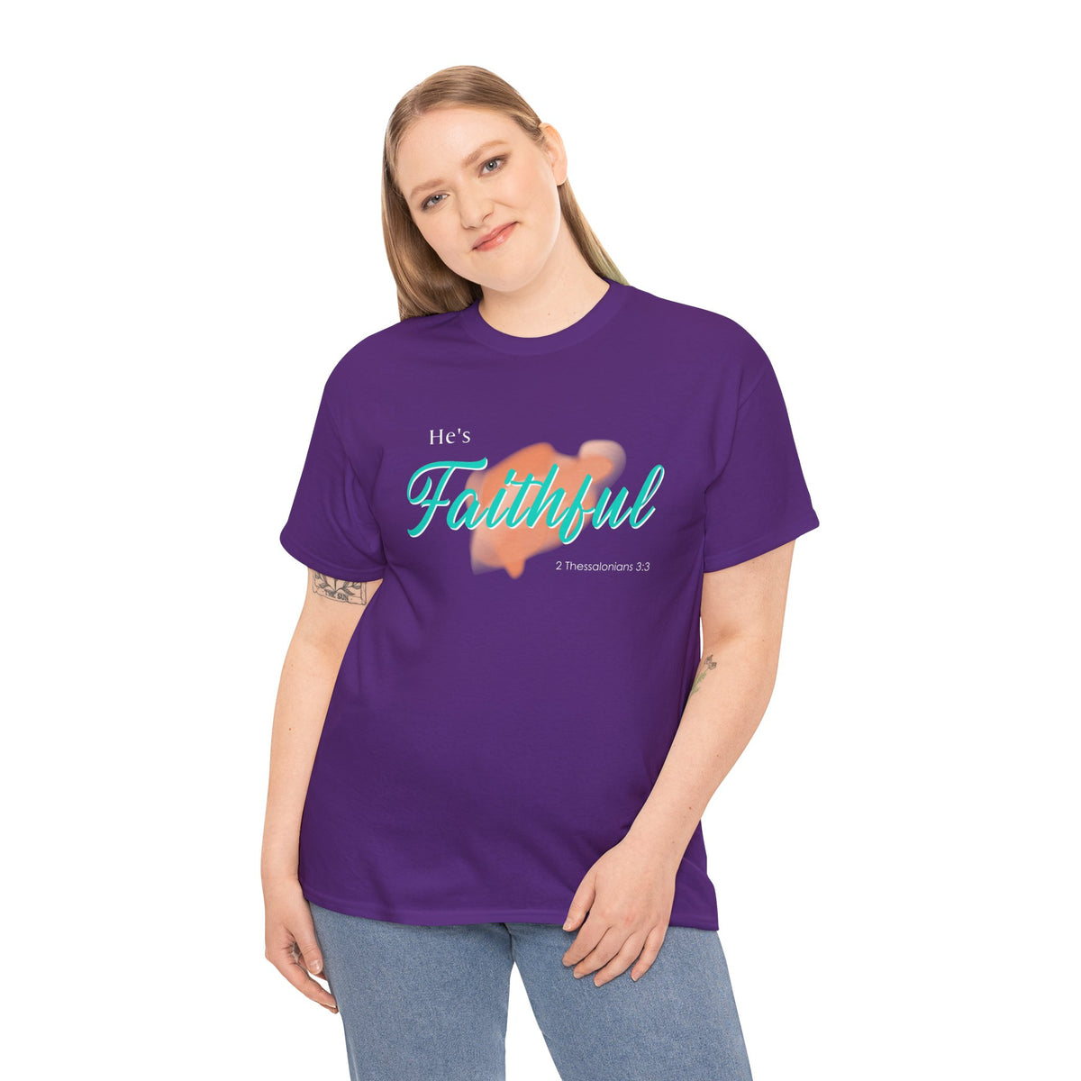 "He’s Faithful" Inspirational Women's T-Shirt