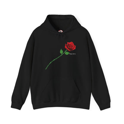 "Fearfully and Wonderfully Made" Rose Graphic Pullover Hoodie