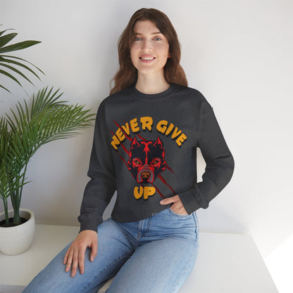 "Never Give Up" Crewneck Sweatshirt