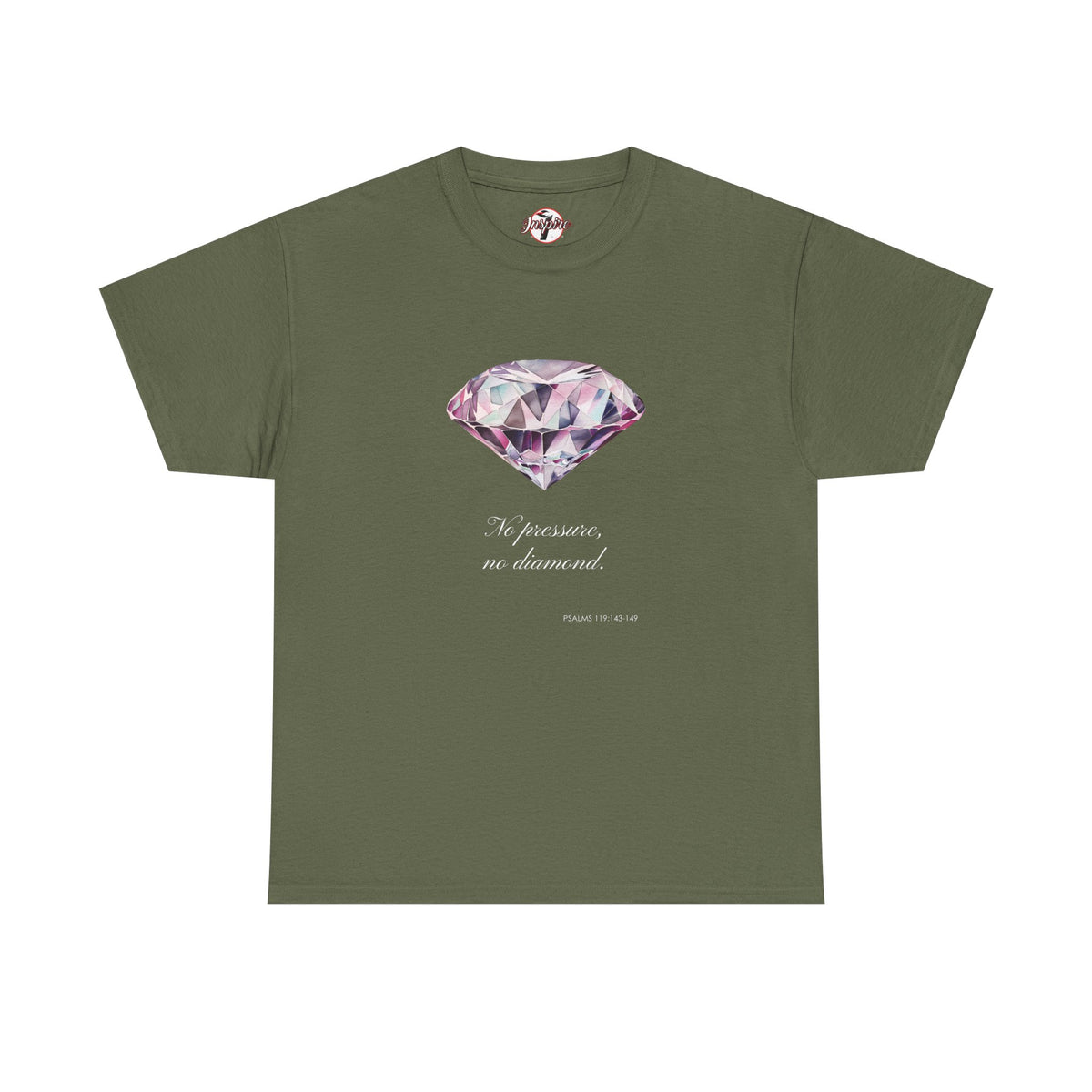 "No Pressure, No Diamond" Women's Inspirational Graphic T-Shirt