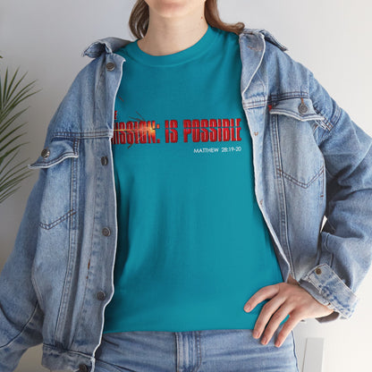 The Mission is Possible Motivational Unisex Graphic T-Shirt