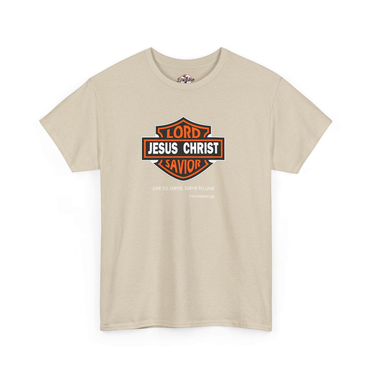 "Jesus Christ Lord and Savior" Motivational Crewneck Graphic T‑Shirt